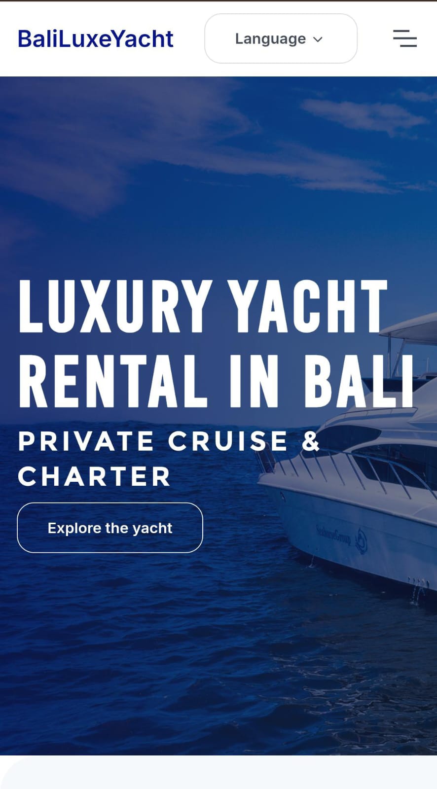 baliluxeyacht.com on mobile